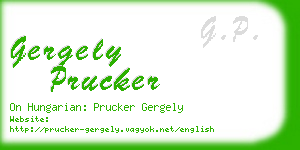 gergely prucker business card